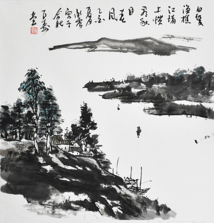 《白发渔樵江渚上》68.5cm x 68.5cm 萧承震